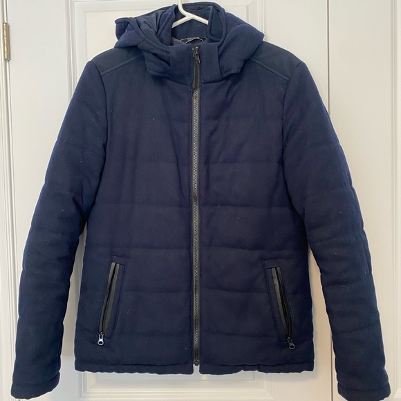 Sak’s fifth avenue - navy men’s winter puffer jacket coat small - Picture 1 of 5